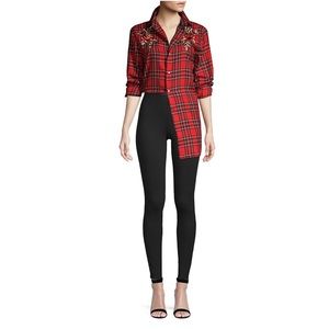 PRICE FIRM🚨 Kendall + Kylie Checked blouse with embroideries Medium